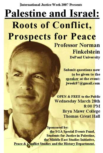 Norman Finkelstien: Roots of Conflict, Prospects for Peace